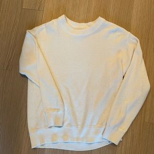 Onia Waffle Knit crewneck sweater size Large White